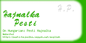 hajnalka pesti business card